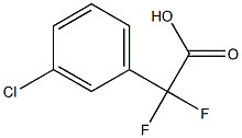 (3-Chlorophenyl)-difluoroacetic acid Struktur