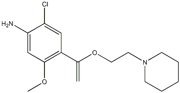 2-CHLORO-5-METHOXY-4-(1-(2-(PIPERIDIN-1-YL)ETHOXY)VINYL)BENZENAMINE Struktur