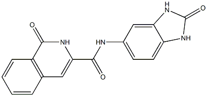 3-Isoquinolinecarboxamide,  N-(2,3-dihydro-2-oxo-1H-benzimidazol-5-yl)-1,2-dihydro-1-oxo- Struktur