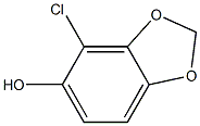 1,3-Benzodioxol-5-ol,  4-chloro- Struktur