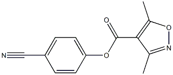 4-Isoxazolecarboxylic  acid,  3,5-dimethyl-,  4-cyanophenyl  ester Struktur