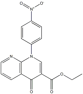 ETHYL 1-(4-NITROPHENYL)-4-OXO-1,4-DIHYDRO-1,8-NAPHTHYRIDINE-3-CARBOXYLATE Struktur