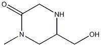 5-(hydroxymethyl)-1-methylpiperazin-2-one Struktur