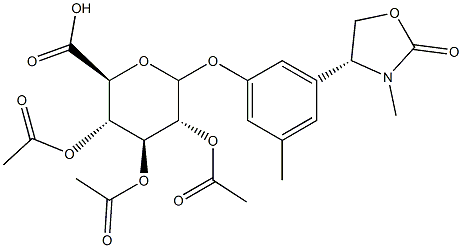 (R)-3-[5-(N-Methyl-2-oxozolidonyl)]phenol 2,3,4-Tri-O-acetyl--D-glucuronide Methyl Ester Struktur