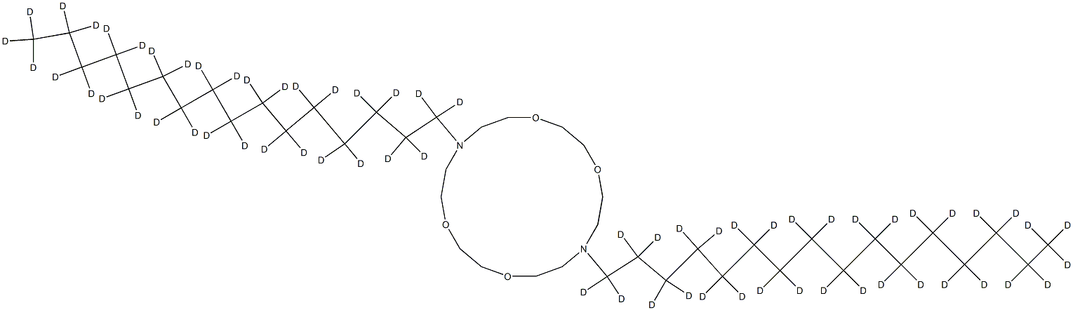 7,16-Dihexadecyl-d66-1,4,10,13-tetraoxa-7,16-diazacyclooctadecane Struktur