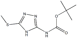 (5-Methylsulfanyl-4H-[1,2,4]triazol-3-yl)-carbamic acid tert-butyl ester Struktur