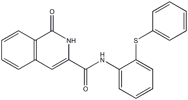 3-Isoquinolinecarboxamide,  1,2-dihydro-1-oxo-N-[2-(phenylthio)phenyl]- Struktur