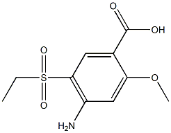 2-methoxy-4-amino-5-ethsulfonyl benzoic acid Struktur