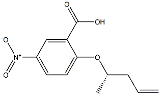 (S)-5-nitro-2-(pent-4-en-2-yloxy)benzoic acid Struktur