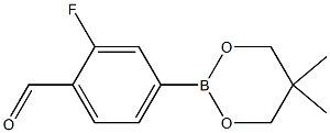 4-(5,5-dimethyl-1,3,2-dioxaborinan-2-yl)-2-fluorobenzaldehyde Struktur