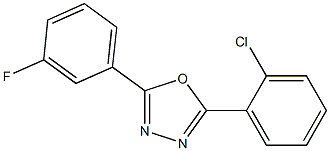 2-(2-chlorophenyl)-5-(3-fluorophenyl)-1,3,4-oxadiazole Struktur