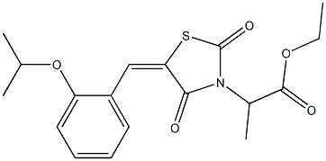 ethyl 2-[5-(2-isopropoxybenzylidene)-2,4-dioxo-1,3-thiazolidin-3-yl]propanoate Struktur