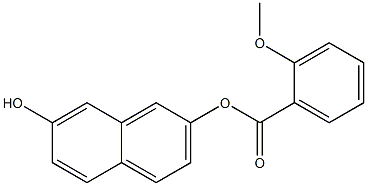 7-hydroxy-2-naphthyl 2-methoxybenzoate Struktur