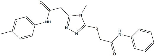 2-{5-[(2-anilino-2-oxoethyl)sulfanyl]-4-methyl-4H-1,2,4-triazol-3-yl}-N-(4-methylphenyl)acetamide Struktur