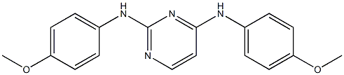 N-[2-(4-methoxyanilino)-4-pyrimidinyl]-N-(4-methoxyphenyl)amine Struktur