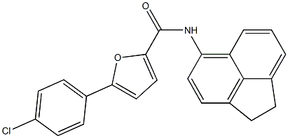 5-(4-chlorophenyl)-N-(1,2-dihydro-5-acenaphthylenyl)-2-furamide Struktur