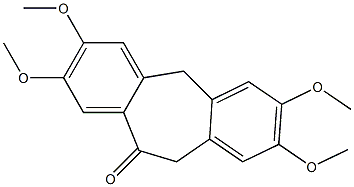 2,3,7,8-tetramethoxy-5,11-dihydro-10H-dibenzo[a,d]cyclohepten-10-one Struktur