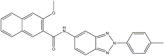 3-methoxy-N-[2-(4-methylphenyl)-2H-1,2,3-benzotriazol-5-yl]-2-naphthamide Struktur