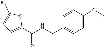 5-bromo-N-(4-methoxybenzyl)-2-furamide Struktur