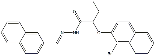 2-[(1-bromo-2-naphthyl)oxy]-N'-(2-naphthylmethylene)butanohydrazide Struktur