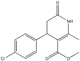 methyl 4-(4-chlorophenyl)-2-methyl-6-oxo-1,4,5,6-tetrahydro-3-pyridinecarboxylate Struktur