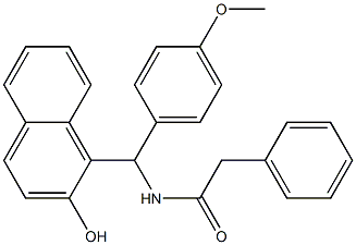 N-{(2-hydroxynaphthalen-1-yl)[4-(methyloxy)phenyl]methyl}-2-phenylacetamide Struktur