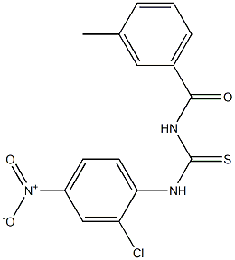 N-{2-chloro-4-nitrophenyl}-N'-(3-methylbenzoyl)thiourea Struktur