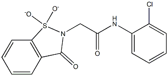 N-(2-chlorophenyl)-2-(1,1-dioxido-3-oxo-1,2-benzisothiazol-2(3H)-yl)acetamide Struktur