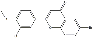 6-bromo-2-(3,4-dimethoxyphenyl)-4H-chromen-4-one Struktur