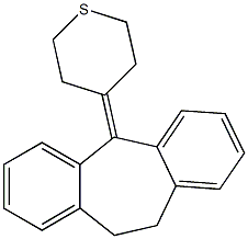 4-(10,11-dihydro-5H-dibenzo[a,d]cyclohepten-5-ylidene)tetrahydro-2H-thiopyran Struktur