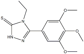 4-ethyl-5-(3,4,5-trimethoxyphenyl)-2,4-dihydro-3H-1,2,4-triazole-3-thione Struktur