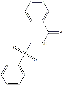 N-[(phenylsulfonyl)methyl]benzenecarbothioamide Struktur