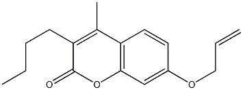 7-(allyloxy)-3-butyl-4-methyl-2H-chromen-2-one Struktur