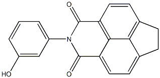 2-(3-hydroxyphenyl)-6,7-dihydro-1H-indeno[6,7,1-def]isoquinoline-1,3(2H)-dione Struktur