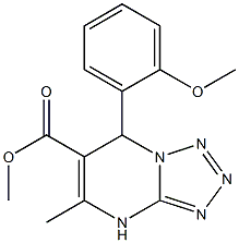 methyl 7-(2-methoxyphenyl)-5-methyl-4,7-dihydrotetraazolo[1,5-a]pyrimidine-6-carboxylate Struktur