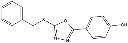 4-[5-(benzylsulfanyl)-1,3,4-oxadiazol-2-yl]phenol Struktur