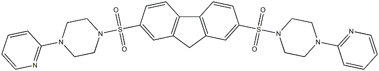 1-(2-pyridinyl)-4-[(7-{[4-(2-pyridinyl)-1-piperazinyl]sulfonyl}-9H-fluoren-2-yl)sulfonyl]piperazine Struktur