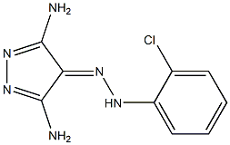 3,5-diamino-4H-pyrazol-4-one (2-chlorophenyl)hydrazone Struktur