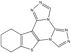 10,11,12,13-tetrahydro[1]benzothieno[3,2-e]di[1,2,4]triazolo[4,3-a:4,3-c]pyrimidine Struktur