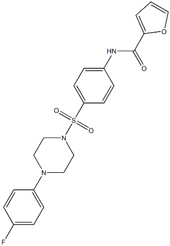 N-(4-{[4-(4-fluorophenyl)-1-piperazinyl]sulfonyl}phenyl)-2-furamide Struktur