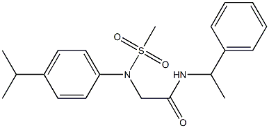 2-[4-isopropyl(methylsulfonyl)anilino]-N-(1-phenylethyl)acetamide Struktur