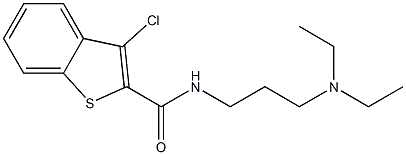 3-chloro-N-[3-(diethylamino)propyl]-1-benzothiophene-2-carboxamide Struktur