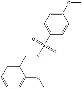 4-methoxy-N-(2-methoxybenzyl)benzenesulfonamide Struktur