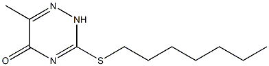 3-(heptylsulfanyl)-6-methyl-1,2,4-triazin-5(2H)-one Struktur