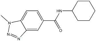 N-cyclohexyl-1-methyl-1H-1,2,3-benzotriazole-5-carboxamide Struktur