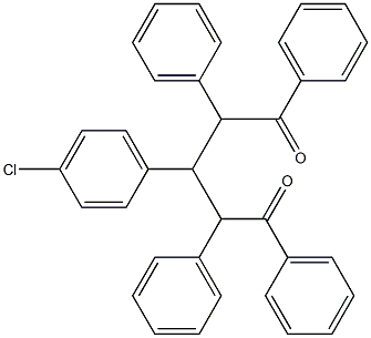 3-(4-chlorophenyl)-1,2,4,5-tetraphenyl-1,5-pentanedione Struktur