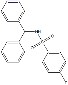 N-benzhydryl-4-fluorobenzenesulfonamide Struktur