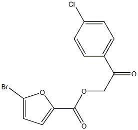 2-(4-chlorophenyl)-2-oxoethyl 5-bromo-2-furoate Struktur