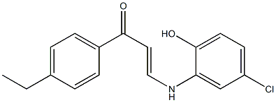 3-(5-chloro-2-hydroxyanilino)-1-(4-ethylphenyl)-2-propen-1-one Struktur