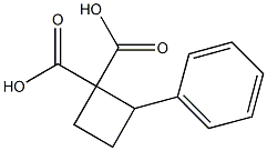 2-phenyl-1,1-cyclobutanedicarboxylic acid Struktur